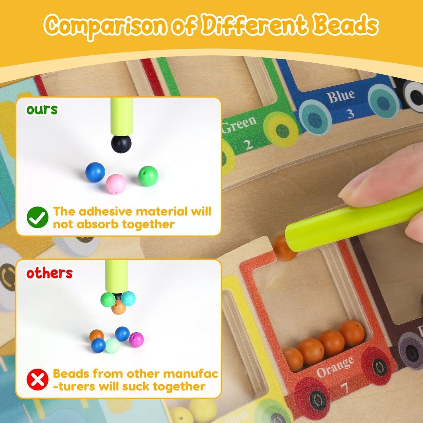 🎨 ColorMaze MagnetoPlay – Montessori Puzzle Board