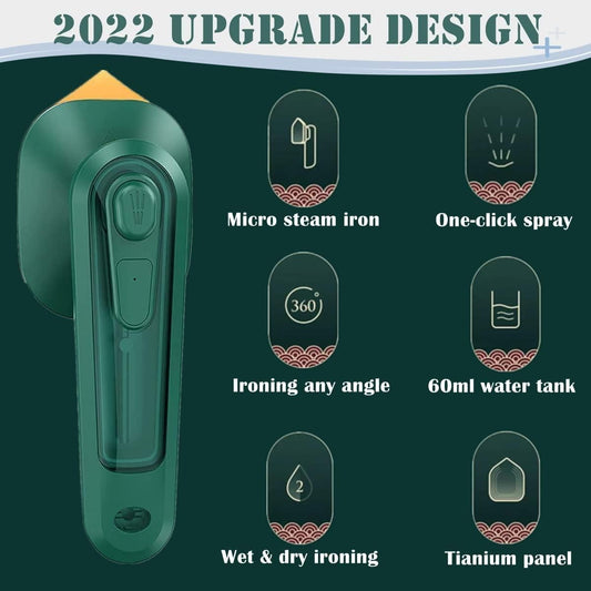 🧳 VaporiX™ GlidePress – Travel Steamer Iron Mini Pro