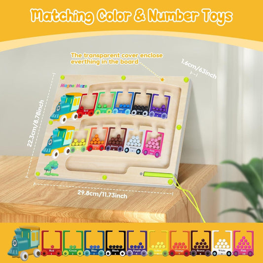 🎨 ColorMaze MagnetoPlay – Montessori Puzzle Board