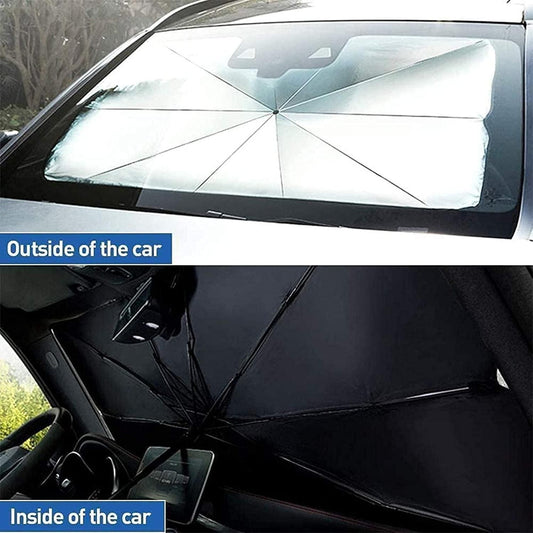 🔥 AutoCool Shield Pro – Foldable Umbrella-Style Sunshade for Cars