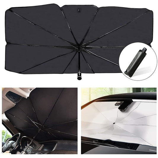 🔥 AutoCool Shield Pro – Foldable Umbrella-Style Sunshade for Cars