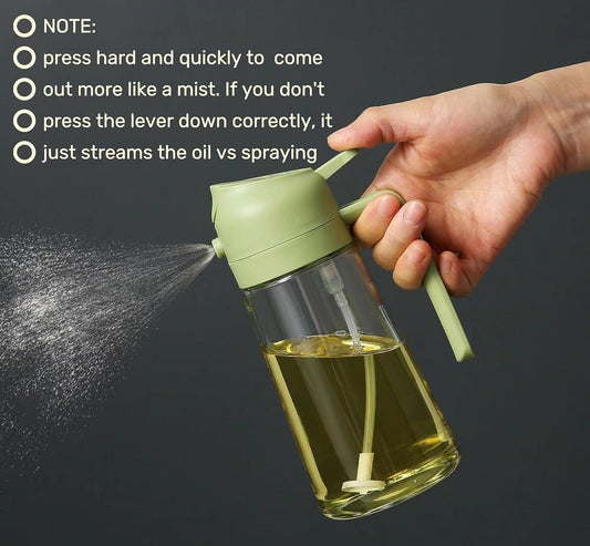 🛢️ OilJet SmartPour – Precision Glass Sprayer 500ml