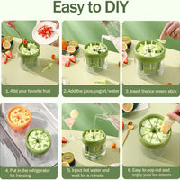 🍧 IceMould ChillCraft – DIY Popsicle Maker Set (8 Pc)