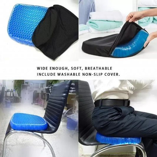 🪑 OrthoGel FlexCush – Pressure-Relief Comfort Seat Pad