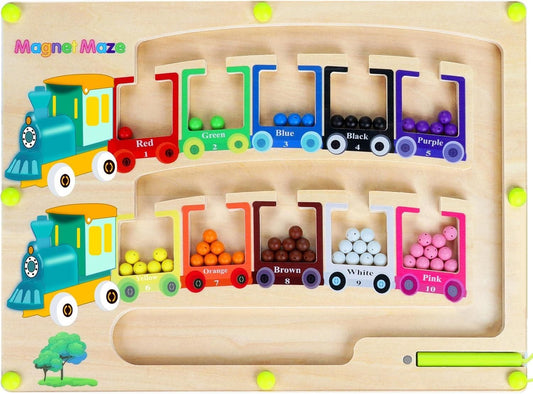 🎨 ColorMaze MagnetoPlay – Montessori Puzzle Board