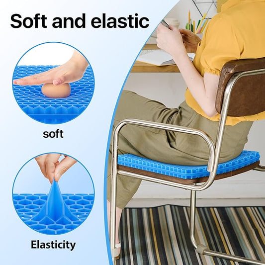 🪑 OrthoGel FlexCush – Pressure-Relief Comfort Seat Pad