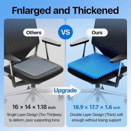 🪑 OrthoGel FlexCush – Pressure-Relief Comfort Seat Pad