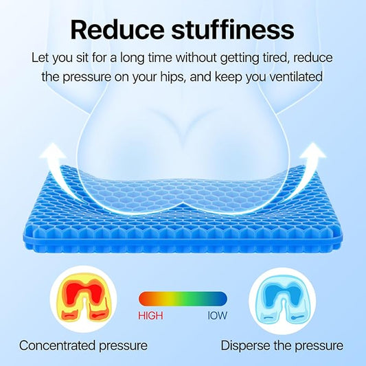 🪑 OrthoGel FlexCush – Pressure-Relief Comfort Seat Pad