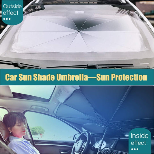 🔥 AutoCool Shield Pro – Foldable Umbrella-Style Sunshade for Cars