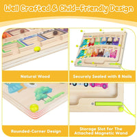 🎨 ColorMaze MagnetoPlay – Montessori Puzzle Board