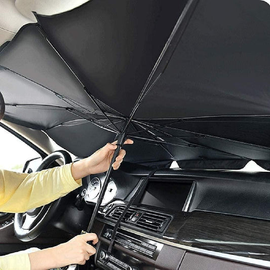 🔥 AutoCool Shield Pro – Foldable Umbrella-Style Sunshade for Cars