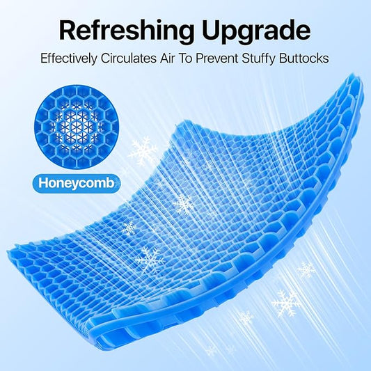 🪑 OrthoGel FlexCush – Pressure-Relief Comfort Seat Pad